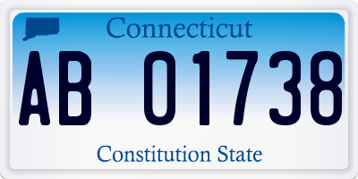 CT license plate AB01738