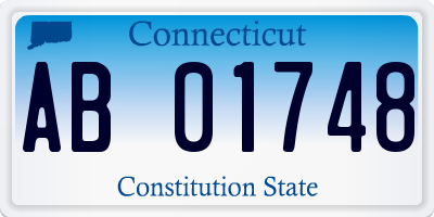 CT license plate AB01748