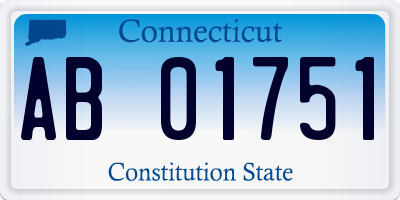 CT license plate AB01751