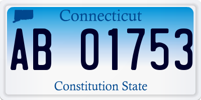 CT license plate AB01753