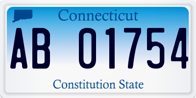 CT license plate AB01754