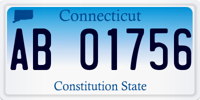 CT license plate AB01756