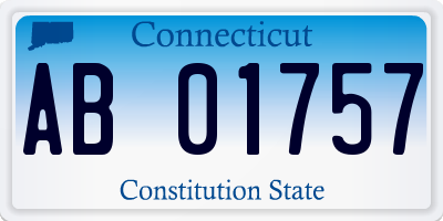 CT license plate AB01757