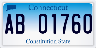 CT license plate AB01760