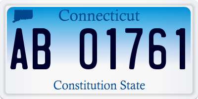 CT license plate AB01761