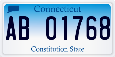 CT license plate AB01768