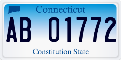 CT license plate AB01772