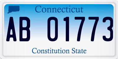 CT license plate AB01773