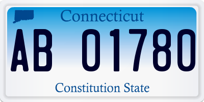 CT license plate AB01780
