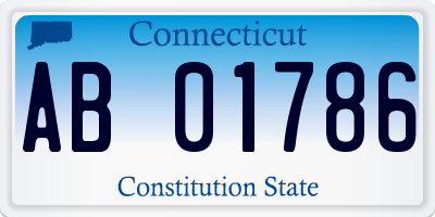 CT license plate AB01786