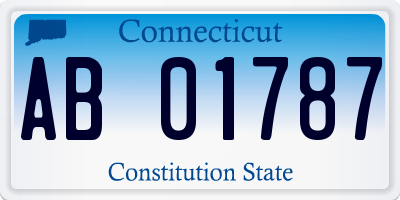 CT license plate AB01787