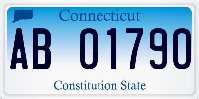 CT license plate AB01790