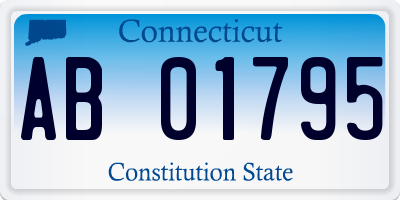 CT license plate AB01795