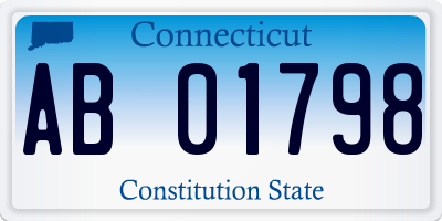 CT license plate AB01798
