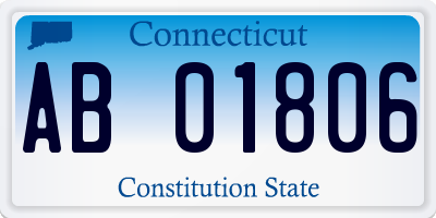 CT license plate AB01806