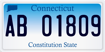 CT license plate AB01809