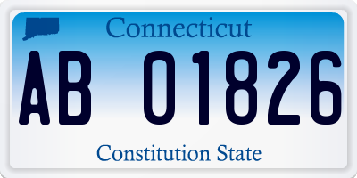 CT license plate AB01826