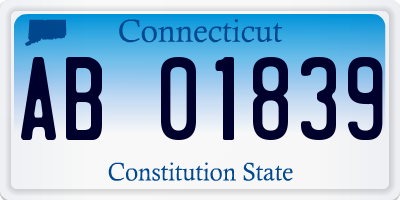 CT license plate AB01839