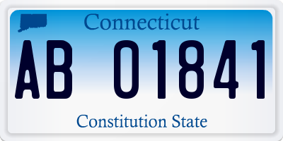 CT license plate AB01841