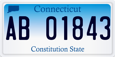 CT license plate AB01843