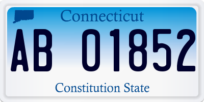 CT license plate AB01852
