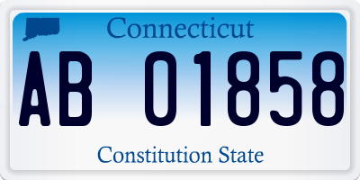 CT license plate AB01858