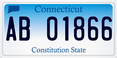 CT license plate AB01866