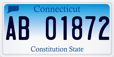 CT license plate AB01872