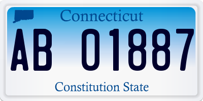 CT license plate AB01887