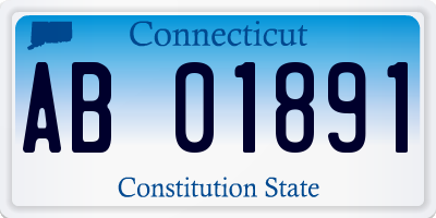 CT license plate AB01891