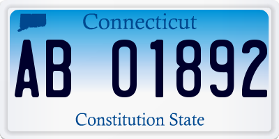 CT license plate AB01892