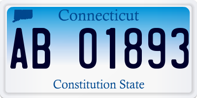 CT license plate AB01893