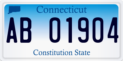 CT license plate AB01904