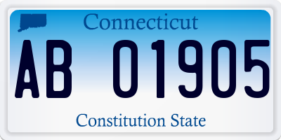 CT license plate AB01905