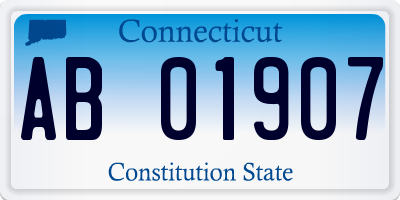 CT license plate AB01907