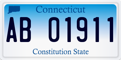 CT license plate AB01911