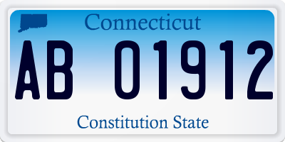CT license plate AB01912