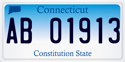 CT license plate AB01913