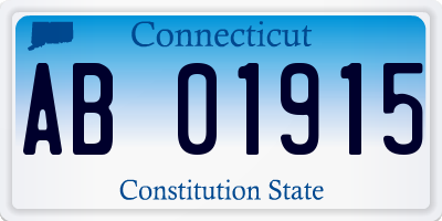 CT license plate AB01915