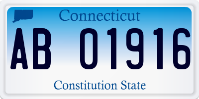 CT license plate AB01916