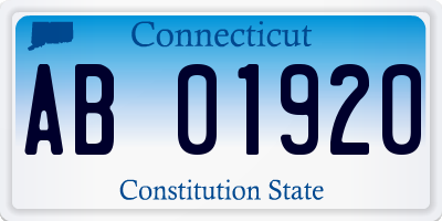 CT license plate AB01920