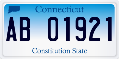 CT license plate AB01921