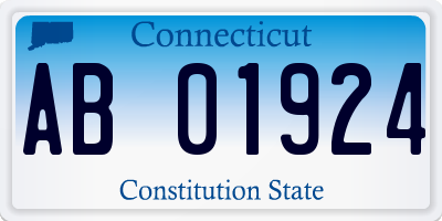 CT license plate AB01924
