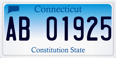 CT license plate AB01925