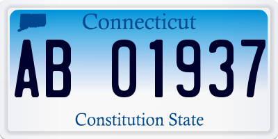 CT license plate AB01937