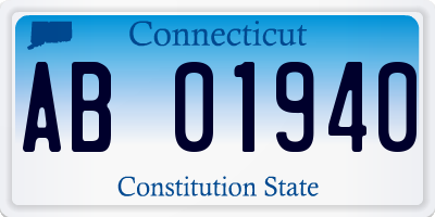 CT license plate AB01940