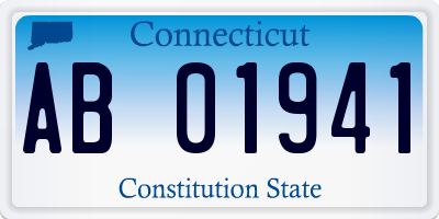 CT license plate AB01941