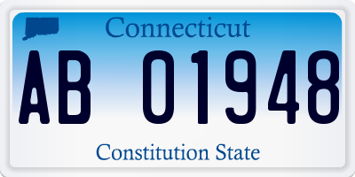 CT license plate AB01948