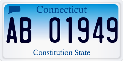 CT license plate AB01949