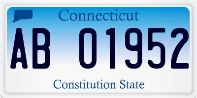CT license plate AB01952